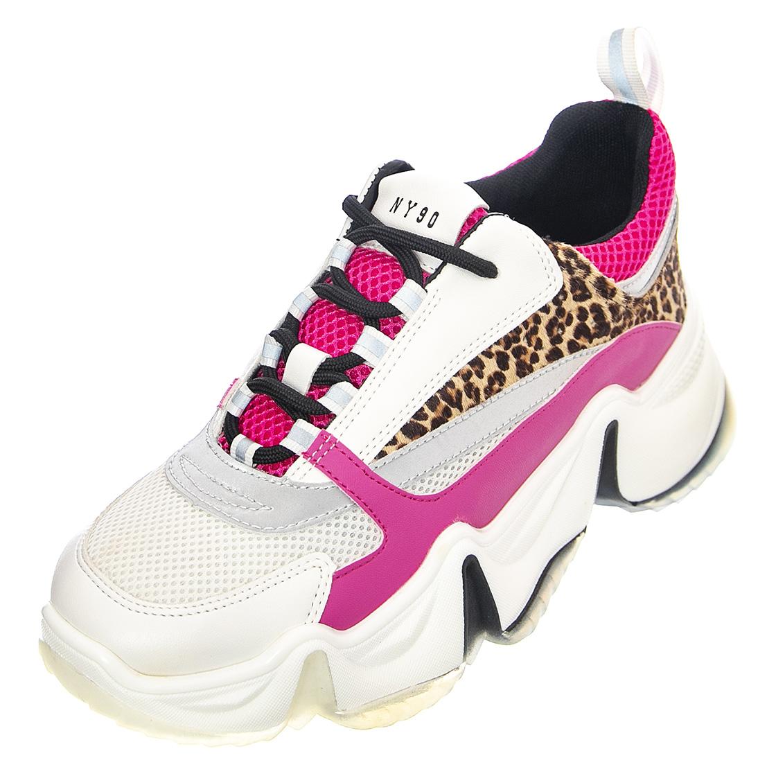 City - Scarpe Stringate Profilo Basso Donna Bianche / Multicolore SMPCITY SOUL-WHTMLT  STEVE MADDEN 