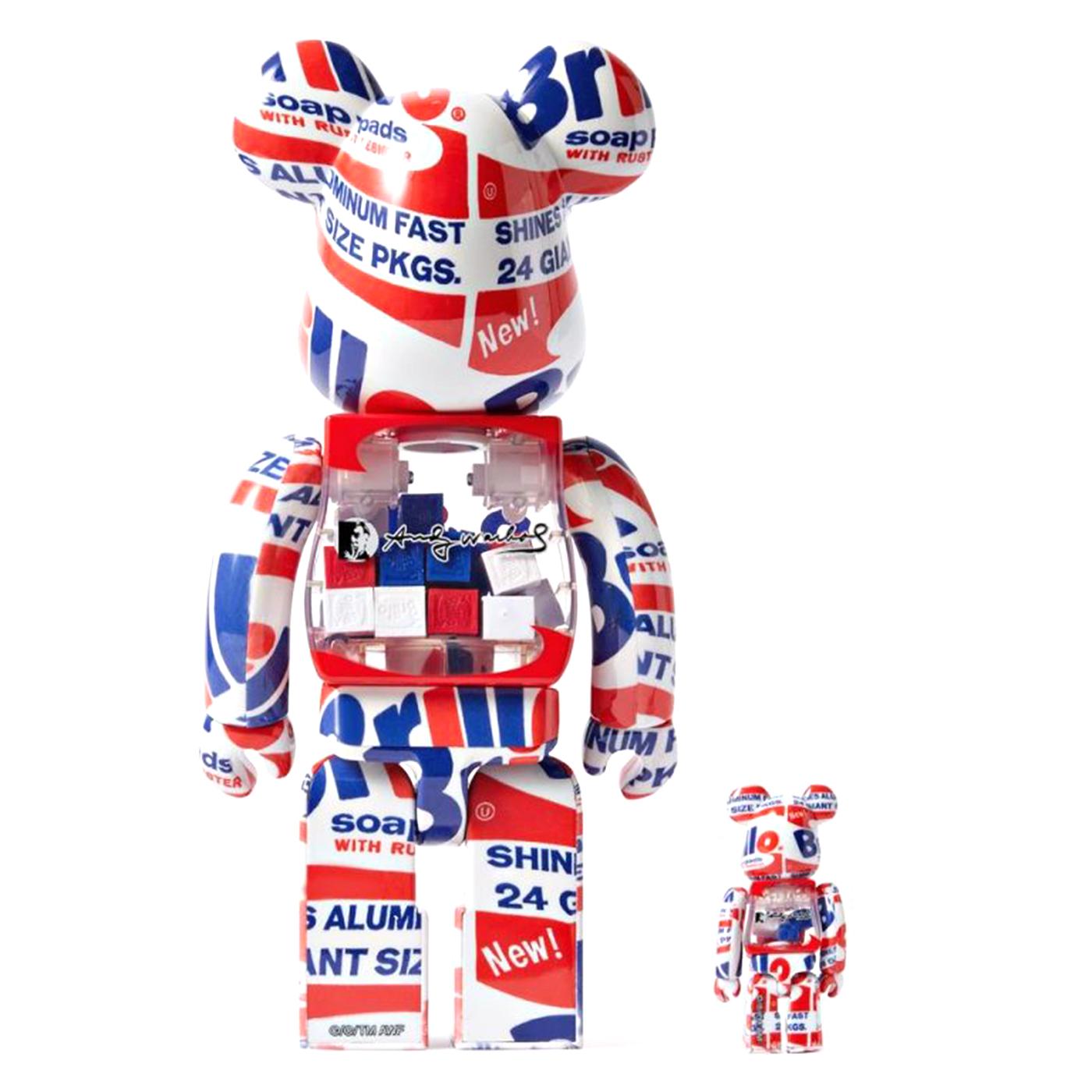 BE@RBRICK  Brillo" 100% & 400% - Toy Medicom Multicolore MDTANDYW  MEDICOM TOY 