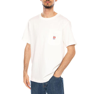 POCKET TEE WORN WHITE - Maglietta Girocollo Uomo Bianca 112371499 WHT WRANGLER 