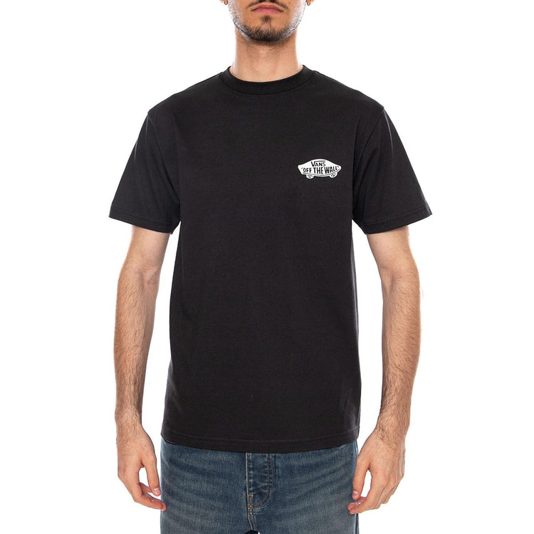 DOUBLE STANDARD SS TEE BLACK / WHITE - Maglietta Girocollo Uomo Nera VN000SYD Y281 VANS 