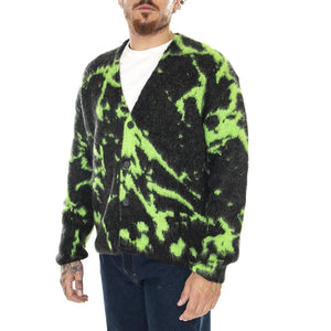 M' Hiji Cardigan Black / Poison Green - Cardigan Uomo Nero / Multicolore I029761.1X1.67.  EDWIN 