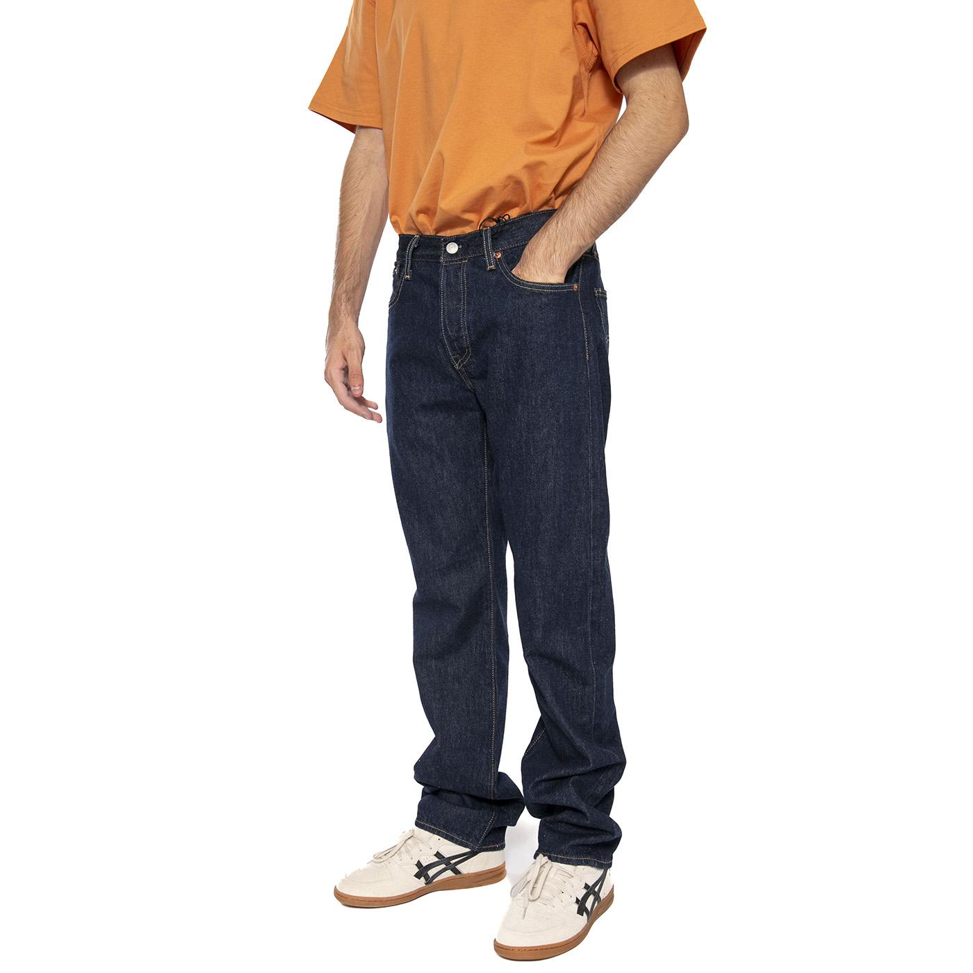 501 Levi's Original Onewash Dark Indigo - Pantaloni Uomo Blu 00501-0101  LEVIS 