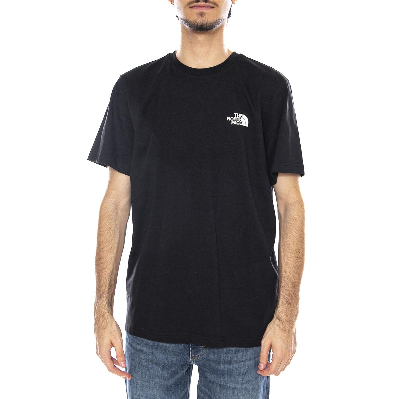 M SS Simple Dome Tee Black - Maglietta Girocollo Uomo Nero NF0A87NG JK31 THE NORTH FACE 