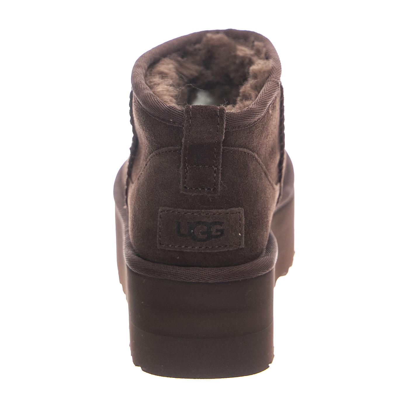 W Classic Ultra Mini Platform Burnt Cedar - Stivaletti Donna Marroni 1135092-BCDR  UGG 