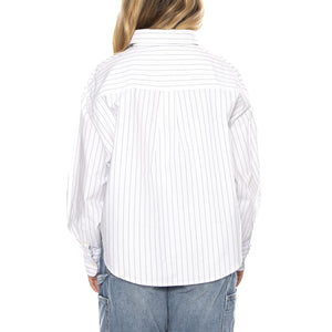 W Carhartt Cassel Shirt - Cassel Stripe White / Black - Camicia Donna I035299_35G_XX . CARHARTT WIP 