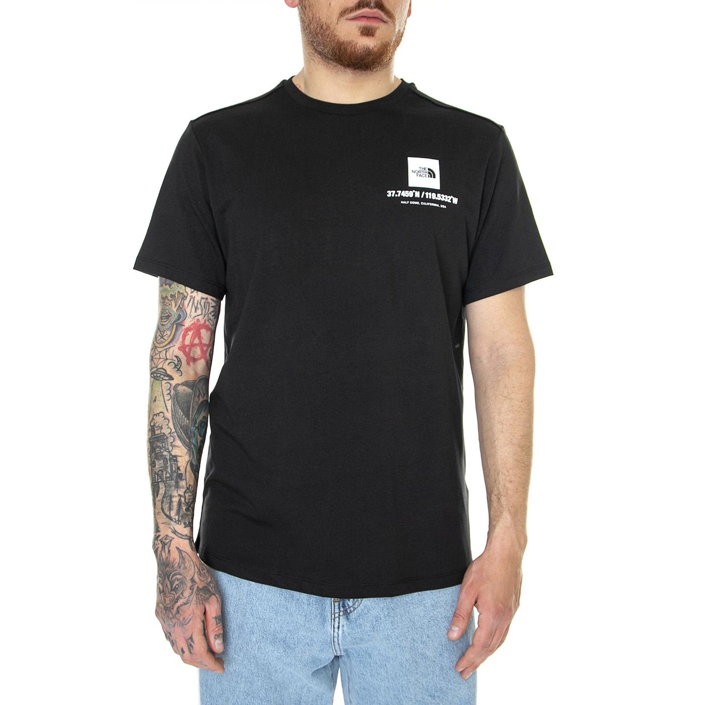 M Coordinates S/S Eu TNF Black - Maglietta Girocollo Uomo Nera NF0A826XJK31  THE NORTH FACE 