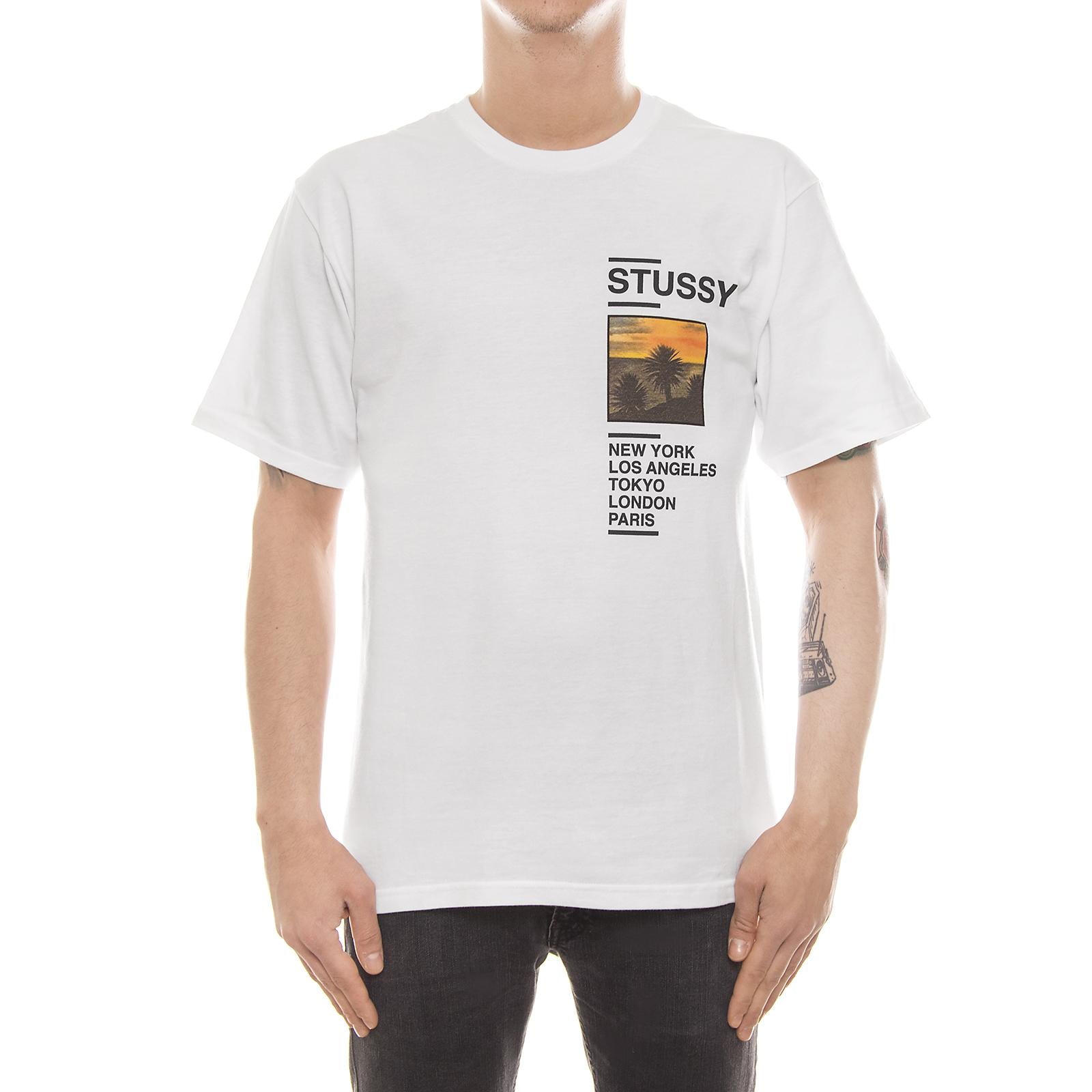 GOLD COAST TEE WHITE 1904015-WHITE  STUSSY 