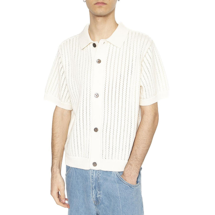 Dez Sweater Shirt Unblechaed - Camicia in Maglia Maniche Corte Uomo Beige 151000106-UBL  OBEY 