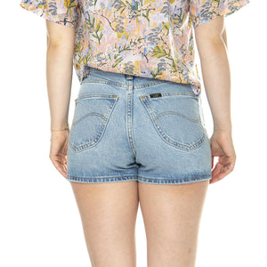 Carol Short Light Dew Blue - Pantaloncini Denim Jeans Donna Blu 112349019  LEE 