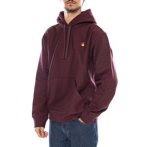 Hooded American Script Sweat Rondo - Felpa con Cappuccio Uomo Bordeaux I028279.33KXX  CARHARTT WIP 