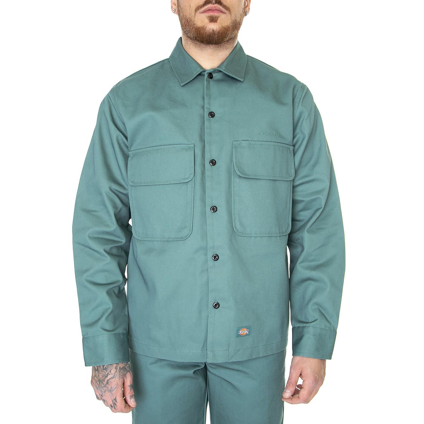 HIGHSNOBIETY x DICKIES Shirt Lincoln Green - Camicia Uomo Verde DK0A4XXLLN01  DICKIES 
