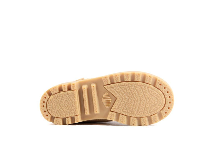 Pampa Hi Cuff Hkr Wp Dear Brown - Scarpe Stringate Profilo Alto Bambini Marroni PAK58891-252-M  PALLADIUM 