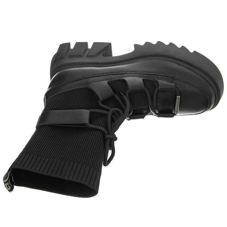 Womens Hierarchy Black Lace-Up Boots SMSHIERARCHY-BLK  STEVE MADDEN 