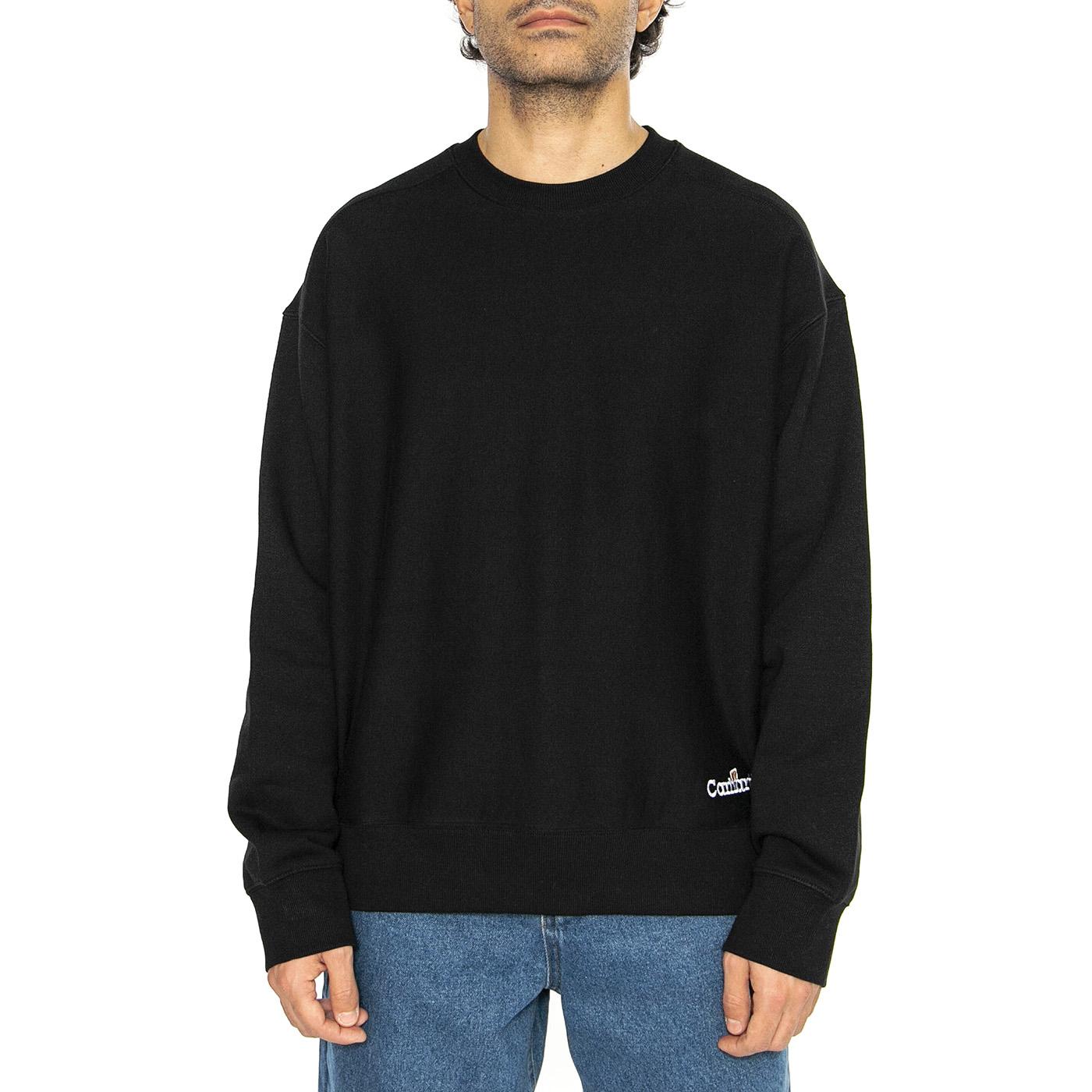 Label Script Sweat Black - Felpa Girocollo Uomo Nera I034429.89XX  CARHARTT WIP 