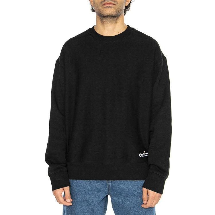 Label Script Sweat Black - Felpa Girocollo Uomo Nera I034429.89XX  CARHARTT WIP 
