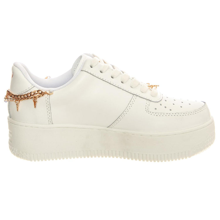 Remember White Brave / Rose Gold Chain - Scarpe Donna Bianche WSPREMEMBER-WHTRGDL  WINDSOR SMITH 