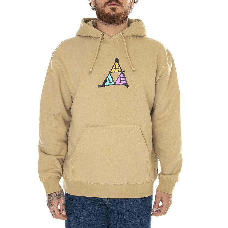 No-Fi TT P/O Hoodie Oatmeal - Felpa con Cappuccio Uomo Beige PF00626-OATML  HUF 