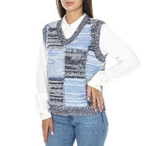 Obey Mira Sweater Vest Aacademy Navy Multi - Cardigan Donna Multicolore 251810007-ANV  OBEY 