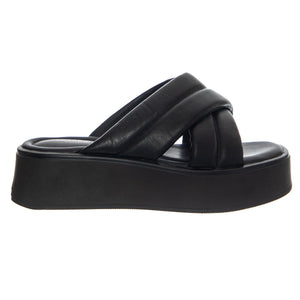 COURTNEY BLACK/BLACK COW LEATHER - Sandali Donna Neri VBS5334-201-92 . VAGABOND 