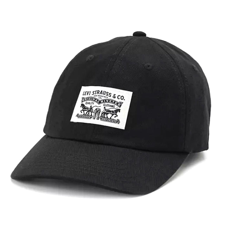 Autunno / Inverno - Relaxed Dad Heritage Cap Caviar Black - Cappellino Nero 000A9-0000 . LEVIS 
