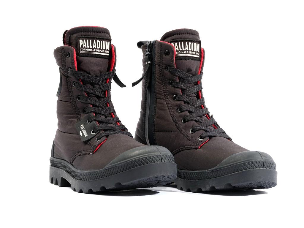 Pampa Hi Overcush Black / Black - Scarpe Stringate Profilo Alto Donna Nere PAS98864-001-M  PALLADIUM 