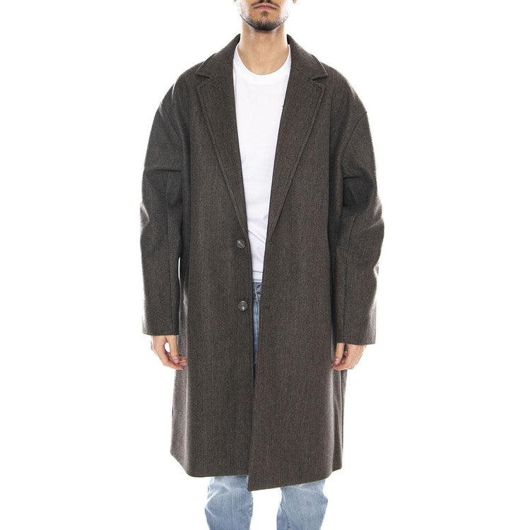 Worf Life Oversize Coat OTW -- Cappotto Uomo Bungee Cord Melange Velluto 22031195-4787204 . ONLY & SONS 