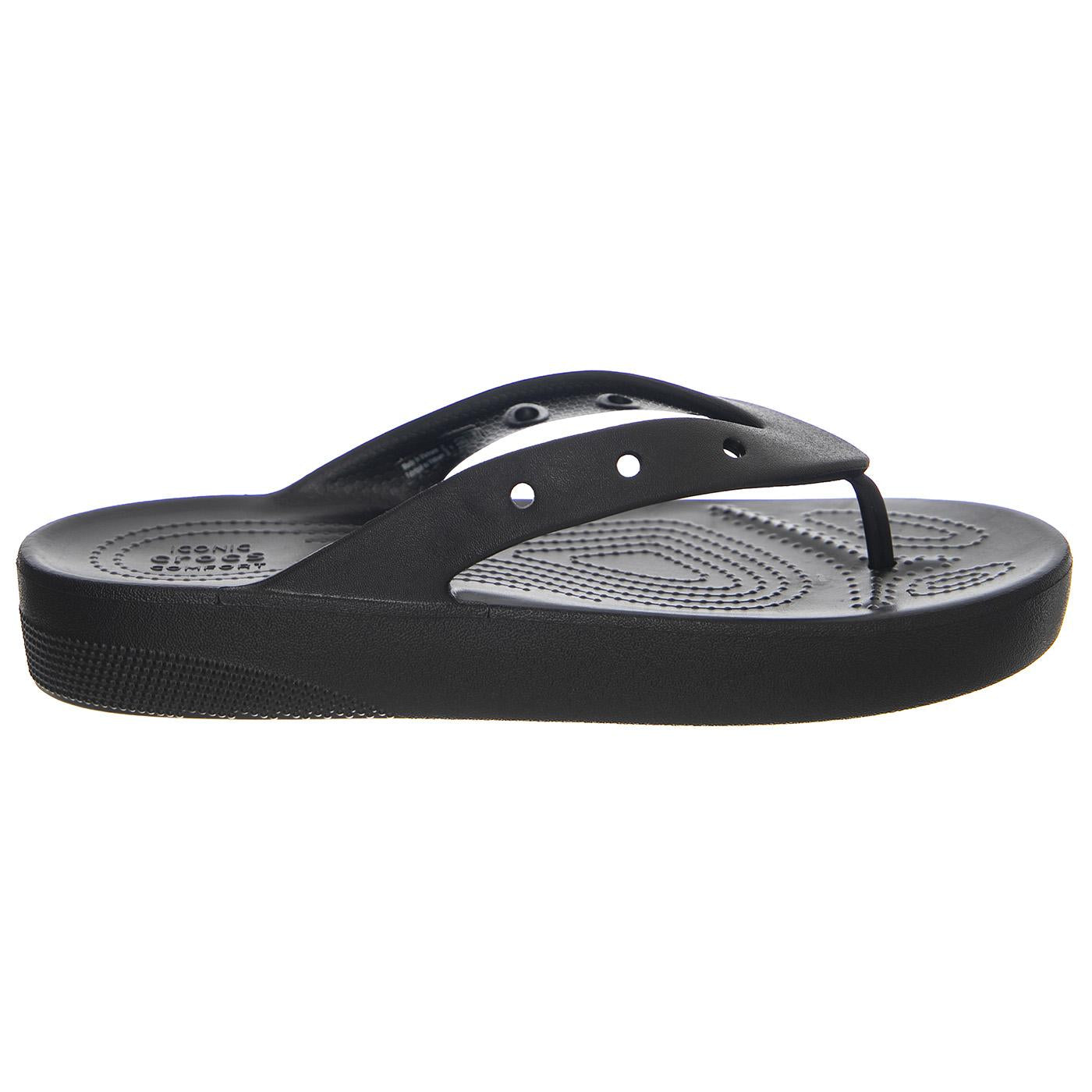 W' Classic Platform Flip Black - Sandali Donna Neri CR.207714-BLK  CROCS 