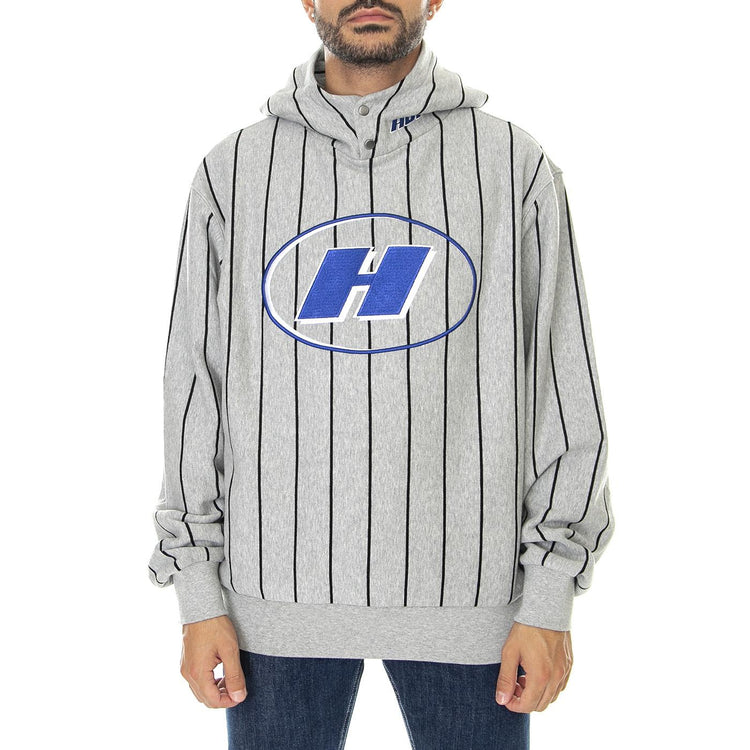 Capital Hoodie Grey Heather - Felpa con Cappuccio Uomo Grigia FL00184-GYHTR  HUF 