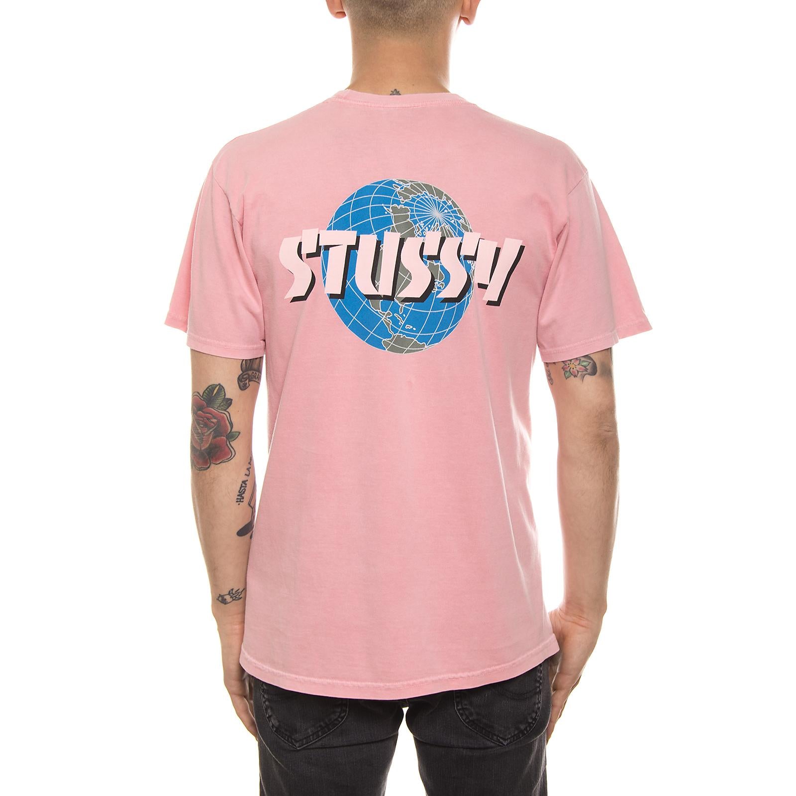 GLOBAL PIG. DYED TEE PINK 1904035-PINK  STUSSY 