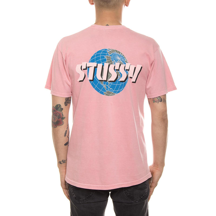 GLOBAL PIG. DYED TEE PINK 1904035-PINK  STUSSY 