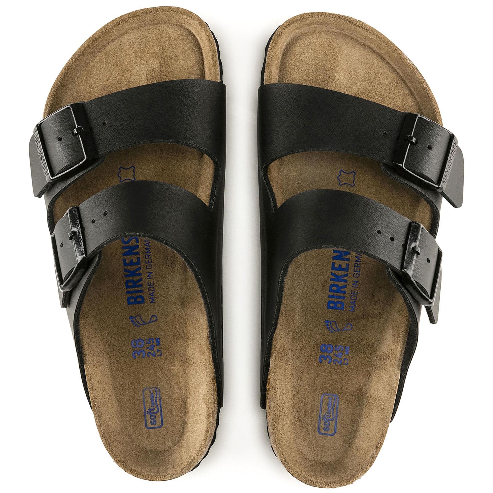Arizona Soft Footbed Birko Flor -Sandali Uomo / Donna Neri - Calzata Stretta 551253  BIRKENSTOCK 