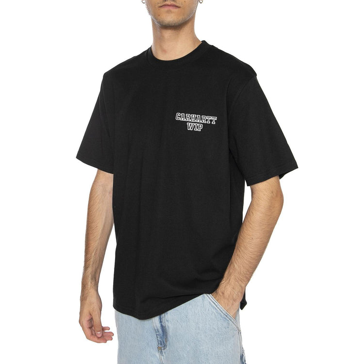 S/S Alumni T-Shirt Black - Maglietta Girocollo Uomo Nera I035207.89XX  CARHARTT WIP 