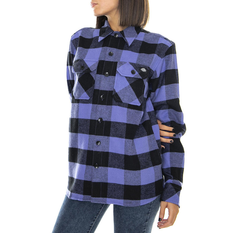 Sacramento - Dusted Lilac / Black - Camicia Donna Viola / Nera 05200142W-DLL . DICKIES 