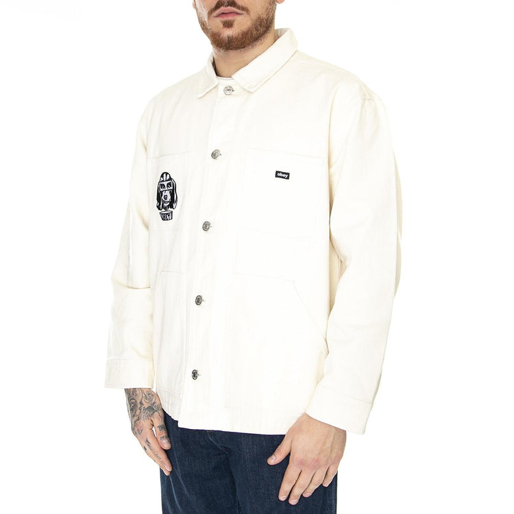 Hymn Jacket Unbleached - Giacca Uomo Bianca 121800531-UBL  OBEY 