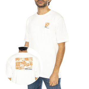 Tractor Love T-Shirt Bone - Maglietta Girocollo Uomo Bianca 6010130-11-4300  CAT 