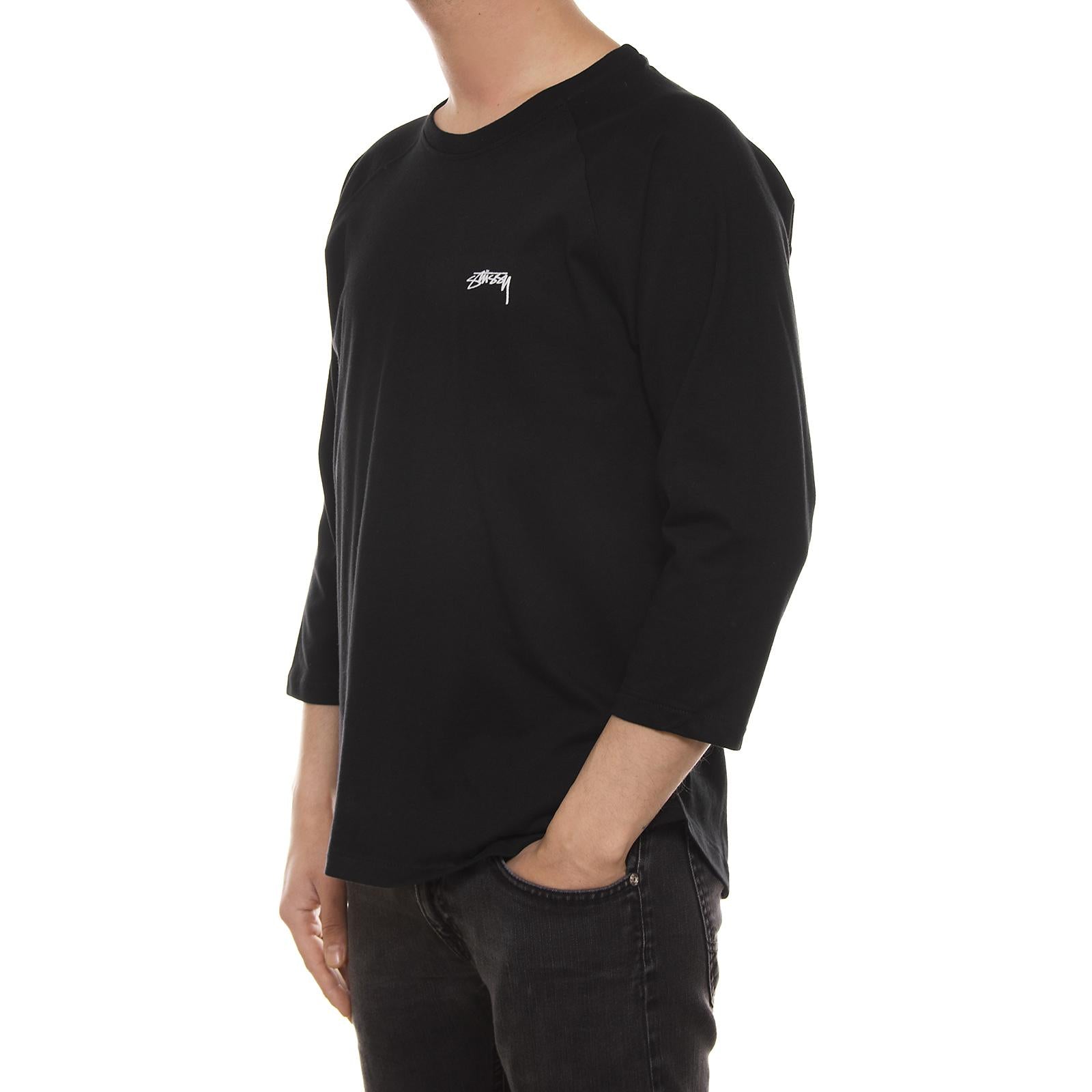 LAGUNA DOT RAGLAN JERSEY BLACK 114962-BLACK  STUSSY 