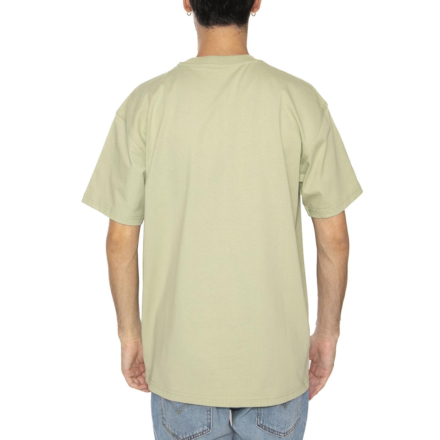 S/S American Script T-Shirt Pale Olive - Maglietta Girocollo Uomo Verde I029956.UVXX  CARHARTT WIP 