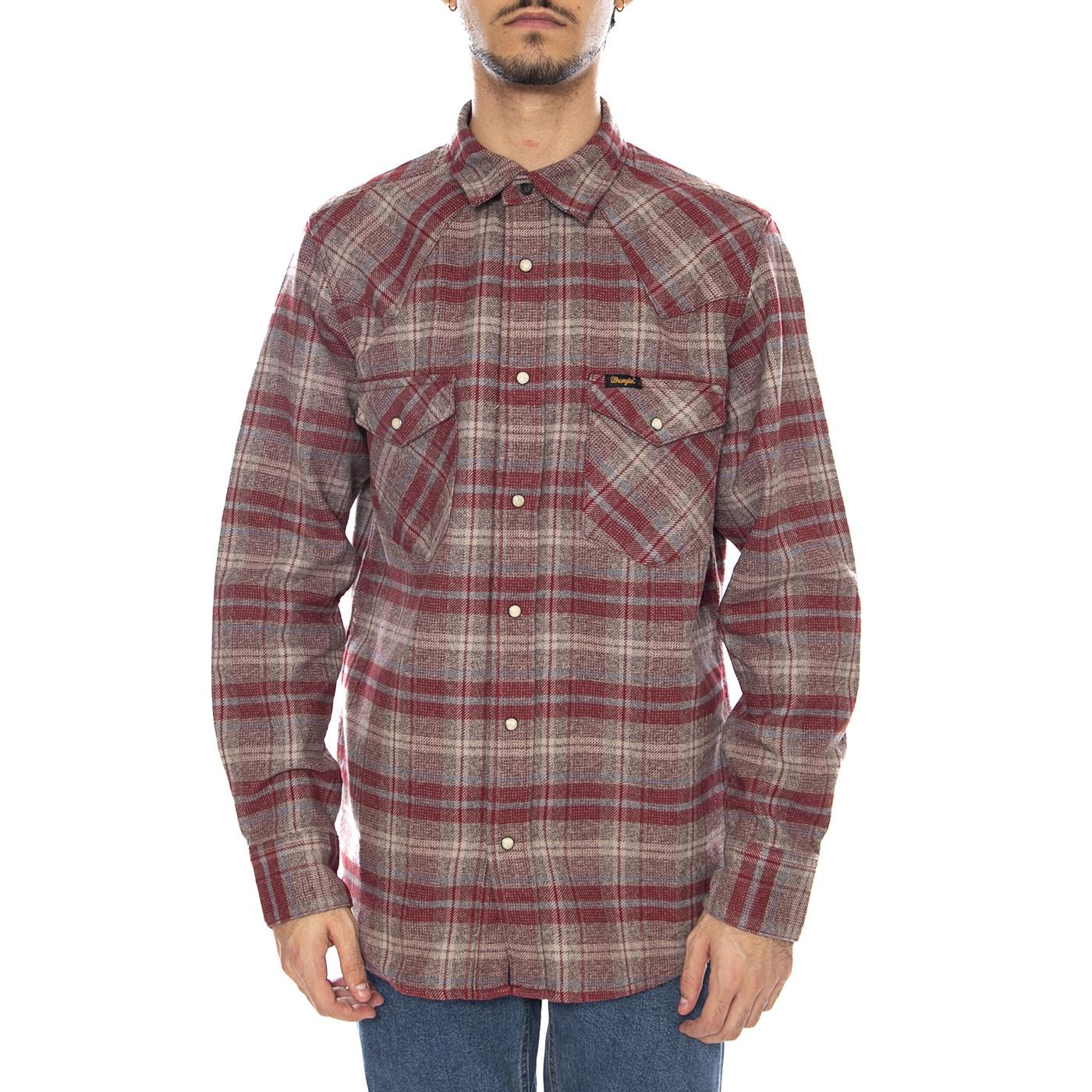 Western Shirt Ruby Wine - Camicia Uomo Multicolore 112371525  WRANGLER 