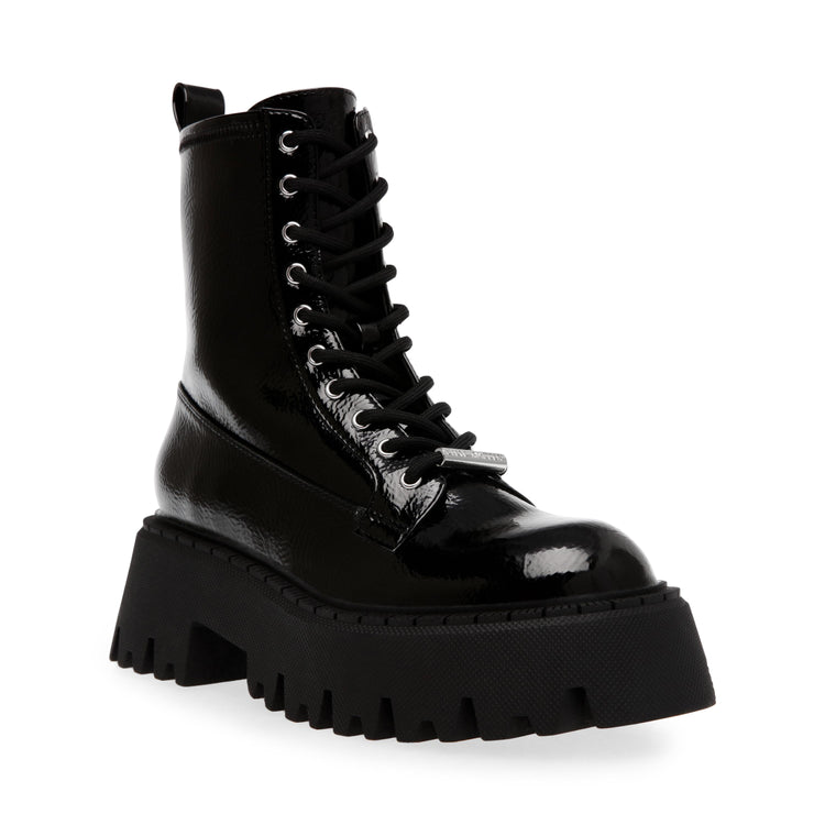 Over-Ride Black Patent - Stivaletti Stringati Donna Neri SMSOVER-RIDE-18  STEVE MADDEN 