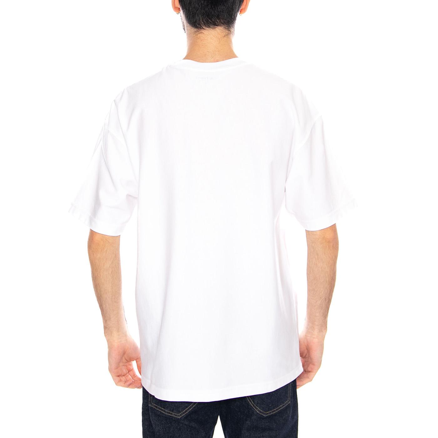 S/S WIP Label T-Shirt White - Maglietta Girocollo Uomo Bianca I036180 02XX CARHARTT WIP 