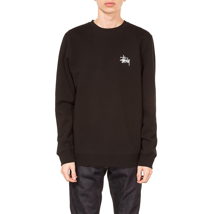BASIC STUSSY CREW BLACK 1914181-BLACK  STUSSY 