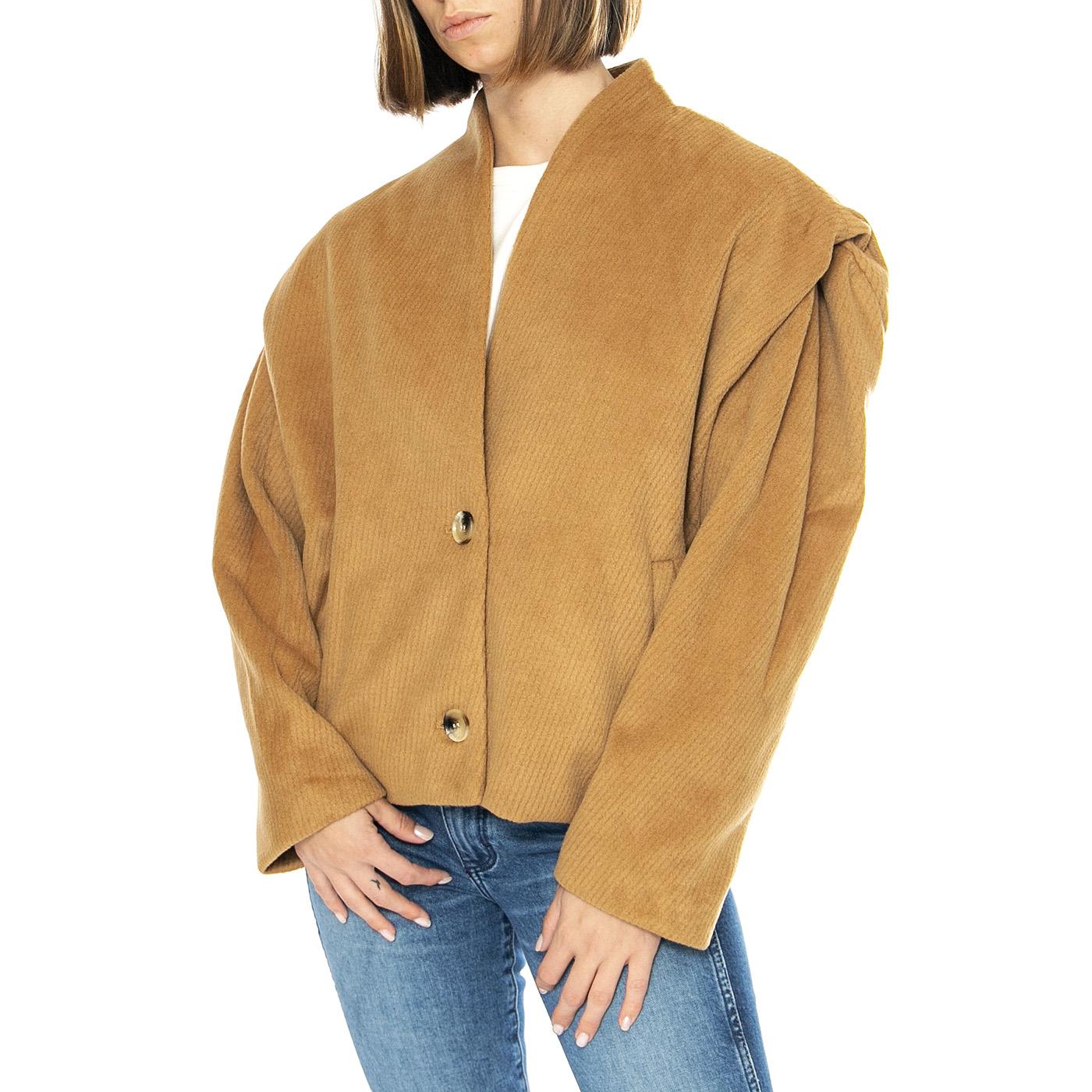 Abrigo Corto Estructura Camel - Giacca Donna Marrone 43W/11275  WILD PONY 