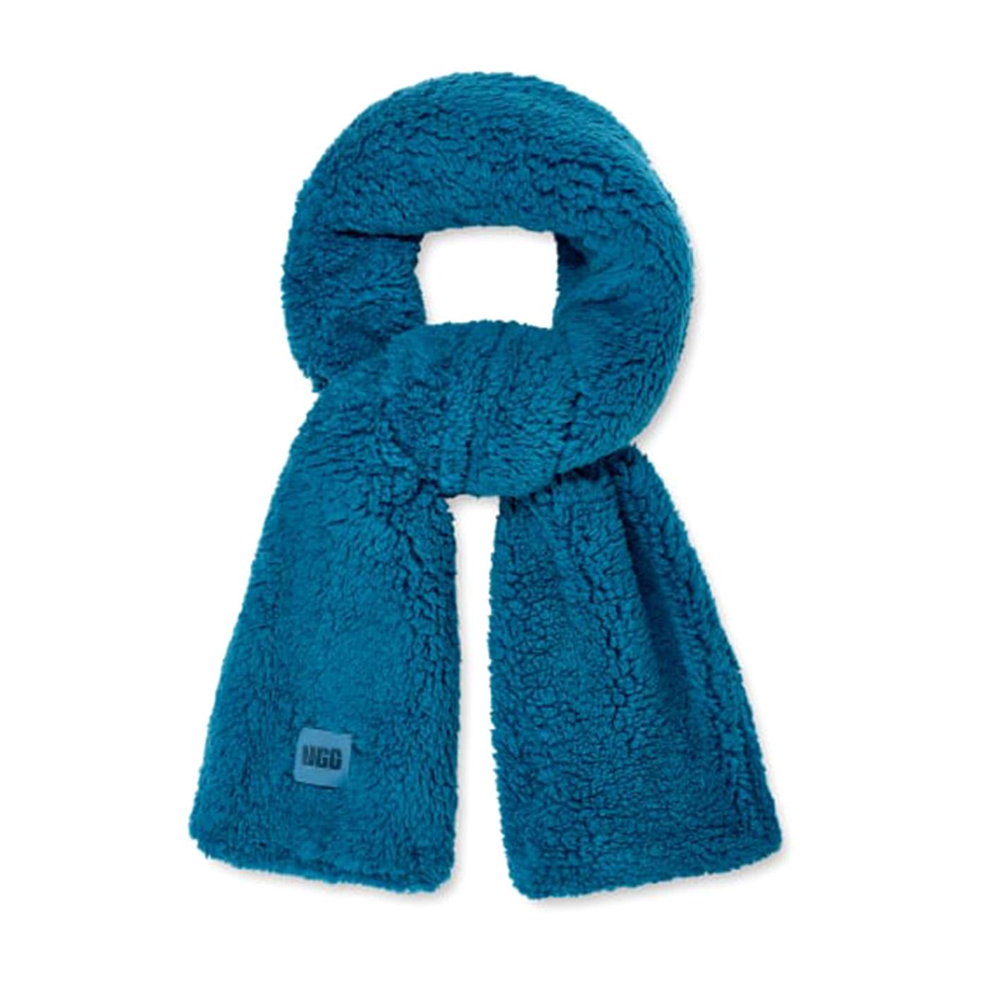 W Sherpa Oversized Scarf Blue Sapphire - Sciarpa Blu UGA20052-BSPP  UGG 
