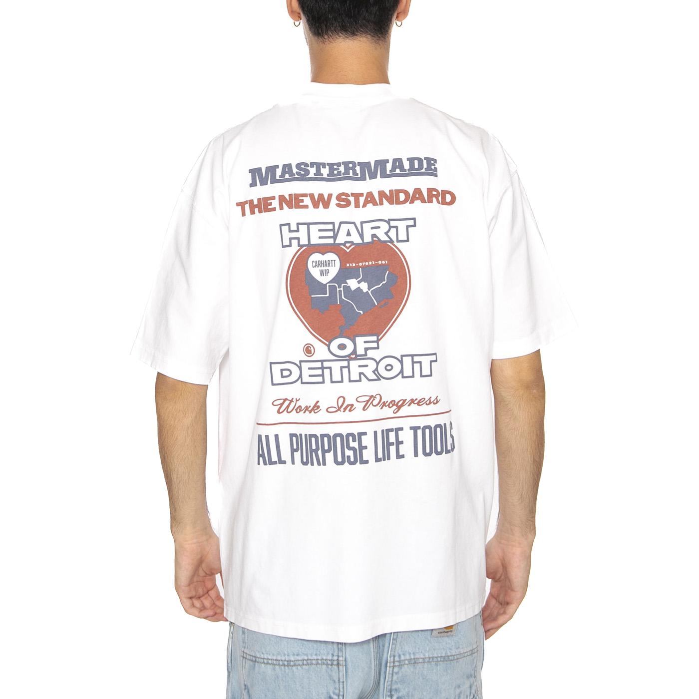 S/S Arcan T-Shirt White - Maglietta Girocollo Uomo Bianca I035209.0260  CARHARTT WIP 