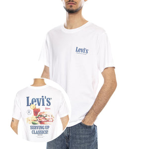 SS Relaxed Fit Tee - Coastal Creative Fresh And Smooth Pumice Stone - Maglietta Girocollo Uomo Bianca con Stampa 16143 2456 LEVIS 