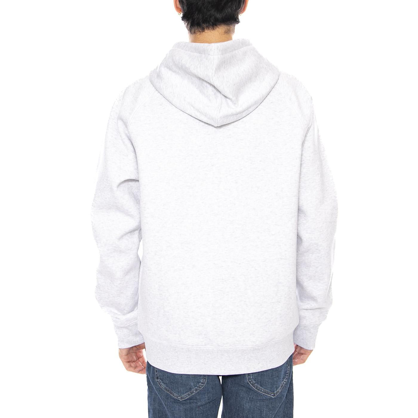 Hooded Chase Jacket Ash Heather / Gold - Felpa con Cappuccio Uomo Grigia I033664.00JXX  CARHARTT WIP 