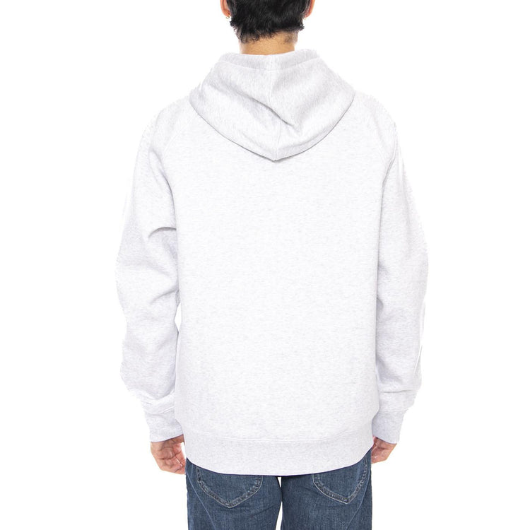 Hooded Chase Jacket Ash Heather / Gold - Felpa con Cappuccio Uomo Grigia I033664.00JXX  CARHARTT WIP 