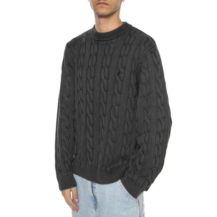 Carter Sweater Black - Maglione Girocollo Uomo Nero I035179.89GD  CARHARTT WIP 