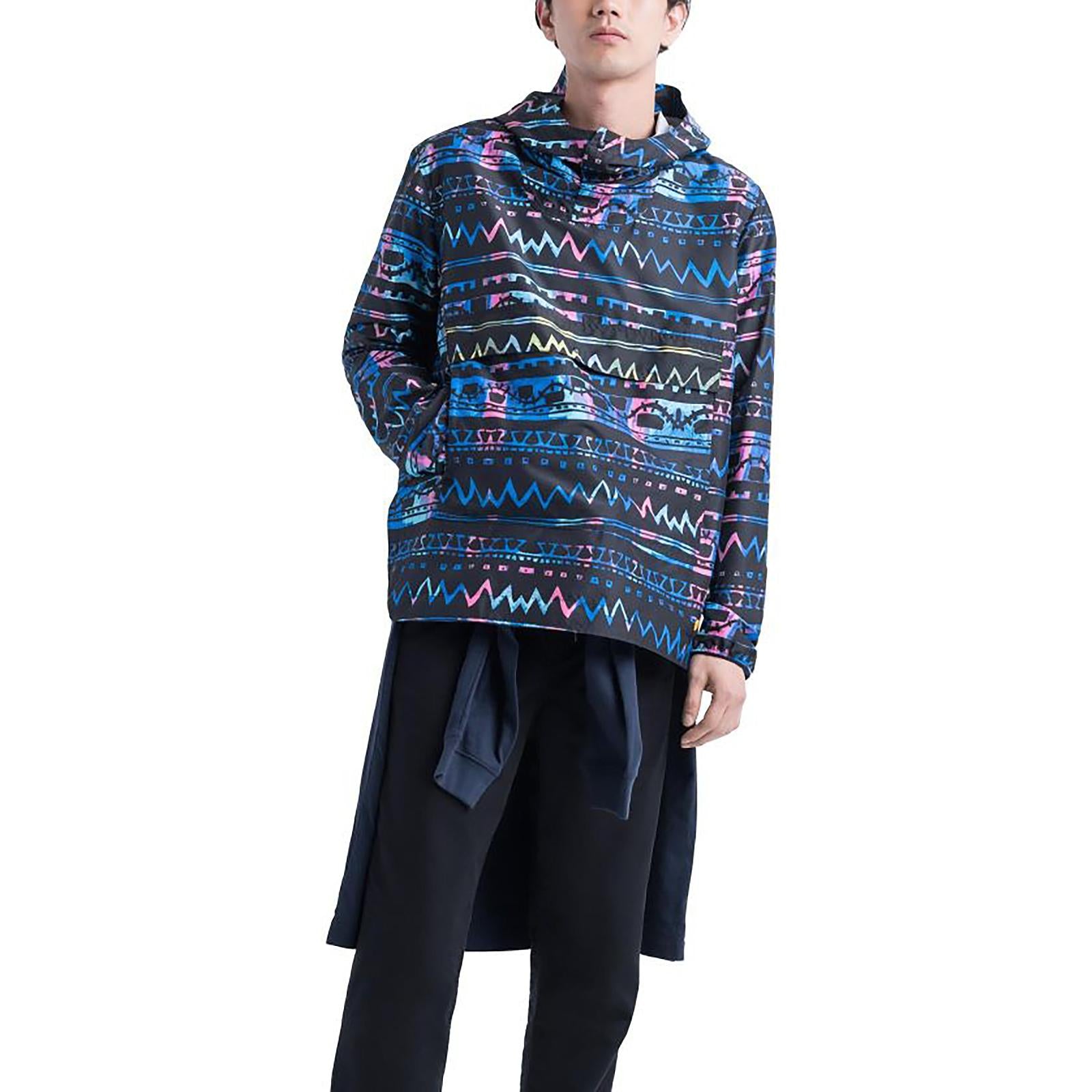 Voyage Anorak Zig Zag Jacket - Black / Blue - Giacca Leggera Uomo Nera / Blu 15003-00090  HERSCHEL 