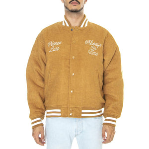 Time Varsity Jacket Brown Sugar - Giacca Invernale Uomo Marrone 121800520-BRS  OBEY 
